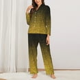 thumbnail image 2 of Daiia Gold Glitter Gradient for Women's Long-Sleeved Pajama Set – Soft & Comfortable Sleepwear Button-Up Pajamas Cozy Lounge Wear-, 2 of 7