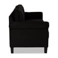 thumbnail image 4 of New Classic Furniture Alani Contemporary Solid Wood and Velvet Sofa in Black, 4 of 6