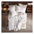 thumbnail image 3 of Set Edredón King Size + Funda De Almohada + Sábanas 7 Pzas Real Textil Blanco - Beige, 3 of 8