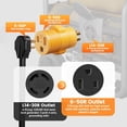 thumbnail image 5 of NEMA L14-30P to 6-50R Generator to Welder Adapter Plug, 30 Amp to 50 Amp Twist Locking Generator 4 Prong Male Plug to 3 Prong 240V Welder Outlet for Welder Welding Generator Adaptor Connector, 5 of 7