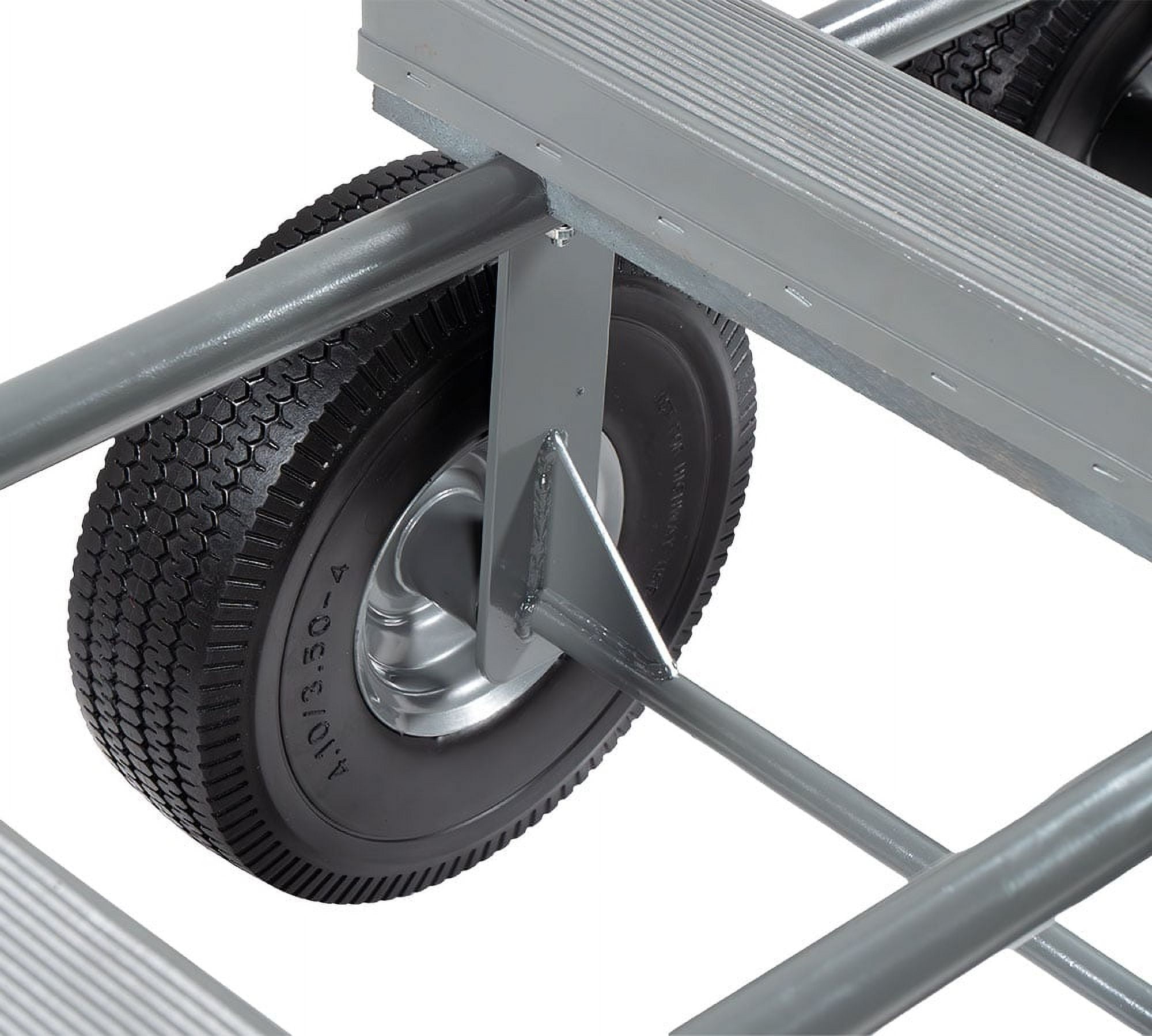 40" x 22" 6 Wheel All Terrain Dolly 1,200 lbs WLL - Heavy Duty Rubber Cap & Hardwood Furniture Moving Dolly w/ 10" Casters