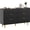 Black, variant on Fluted Dresser for Bedroom with 3 Drawers, Wooden Chest of Drawers with Metal Handle & Feet, Green Dresser for Living Room, Hallway, Bedroom