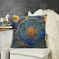 thumbnail image 2 of Square Throw Pillow Covers Golden Blue Mandala Pillow Cases Decorative for Home Bedroom Sofa Pillowcases Standard Size, 2 of 5