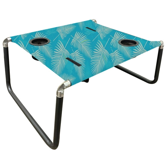 Mesa de playa Neso, ligera y plegable, con portavasos