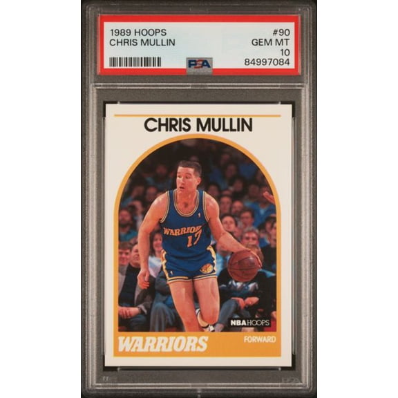 Graded 1989 Hoops Chris Mullin #90 Basketball Card PSA 10 Gem Mint