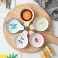 thumbnail image 5 of RAIN Japanese Mini Creative Dipping Saucer Plate Bakewares Microwave Grill Baking Pans Ceramic Dip Dish with Handle, 5 of 5
