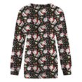 thumbnail image 3 of Gibobby Sudaderas navideñas Sudadera con Cuello Redondo y Estampado navideño para Mujer, Sudadera con Capucha Suelta Informal de Manga Larga(Negro,G), 3 of 4