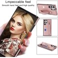 thumbnail image 4 of Case for Samsung Galaxy S23 Ultra (Not S23) with Card Slot Holder, Removable Adjustable Shoulder Strap Lanyard Crossbody Neck Purse Phone Case for Samsung Galaxy S23 Ultra KB Rose, 4 of 15