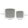 thumbnail image 5 of Planter with Round Shape and Lattice Pattern, Set of 2, Gray, 5 of 5