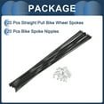 thumbnail image 4 of Ofertas Únicas 20 Conjuntos de Radios de Bicicleta de 14G de Tirón Recto Radios de Rueda de Bicicleta de Tirón Recto Acero al Carbono Negro-233mm, 4 of 7