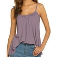thumbnail image 2 of Camisole Tops for Women Summer Loose Vests Square Neck Camisoles Sleeveless Pleated Blouses Spaghetti Strap Tank Top Casual Solid Color Cami Swing Tops, 2 of 7