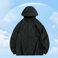 thumbnail image 2 of Rggeeun Jackets For Men Summer Lightweight Hooded Zipper Jacket Breathable Sunscreen Outdoor Windbreaker For Daily Wear Outwear Streetwear, 2 of 5
