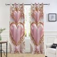 thumbnail image 5 of 3d Hearts and Pearls Blackout Curtain Panels Drapes Privacy Assured with Light Filtering Curtains for Living room Bedroom Bathroom Window, 5 of 6