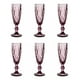 thumbnail image 5 of Juego de 6 Copas de Cristal Labrado Vintage, Copas de Vino y Champagne, Color Púrpura, 170 ml, 5 of 5