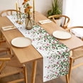 thumbnail image 4 of Rose Cotton Linen Table Runner Weeping Flower Dining Table Runners for Home Decor Party Dining Room Restaurant Kitchen 13" x 36", 4 of 8