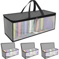 thumbnail image 2 of 4Pcs Hat Organizer for Baseball Caps Non Woven Hat Storage Box 19.7×7.9×8.3 Inch Hat Storage Bag with Handle Clear Window Holds 40 Hats Organizer Case Hat Storage Organizer for Home, 2 of 10