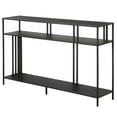 thumbnail image 3 of Evelyn&Zoe Cortland 48" Wide Rectangular Console Table with Metal Shelves, Blackened Bronze, 3 of 7