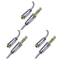thumbnail image 3 of yingyy Phone Earphone Extender Cable 3.5mm Extension Cord Headphone Headset Braided Audio Cable, 2 Meter Grey 2m 3PCS, 3 of 6