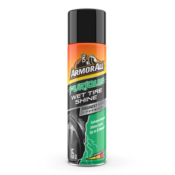 Armor All Furious Wet Tire Shine, Protective Tire Shine Spray, 15 oz