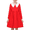 Christmas Red, variant on Girls Dress Green Solid Casual School Student Uniform Cotton Long Sleeve 7 Years