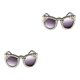 thumbnail image 1 of Gafas de sol vintage Sonducket para mujer marco grande negro 2piezas, 1 of 6