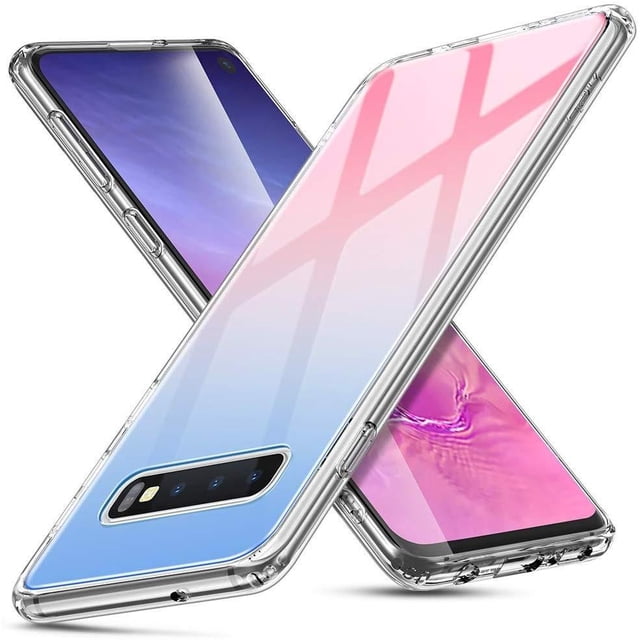Funda ESR Mimic para Samsung S10 Transp Rojo Azul
