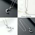 thumbnail image 3 of Moon Cremation Pendant Small Urns For Ashes Keepsake Urn Necklace, 3 of 6