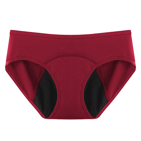 Fulorrnie Underwear for Women Leakproof Period Comfort Breathable Panty Hipster Waist Elastic Seamless Panties Red XXL