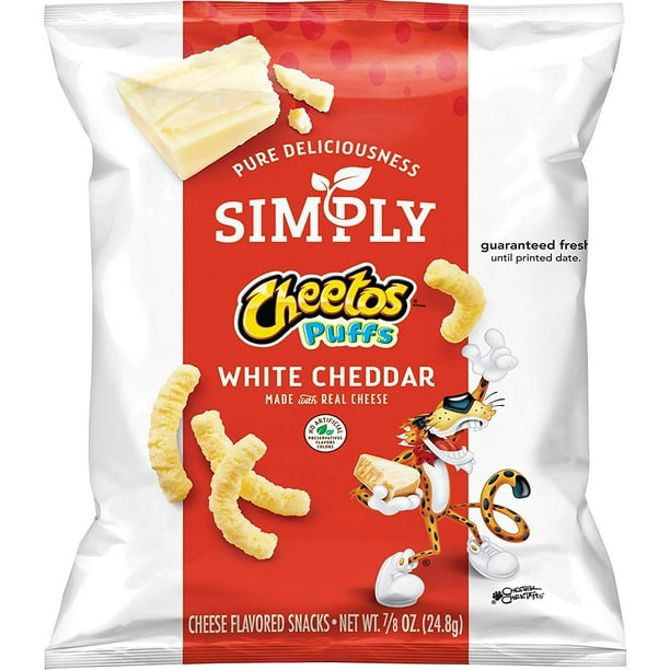 Simply Cheetos Puffs White Cheddar Cheese Flavored Snacks, 0.875 oz