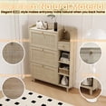 thumbnail image 2 of Delicate Shoe Cabinet With 3 Flip Drawers & Umbrella Storage, 2 of 6