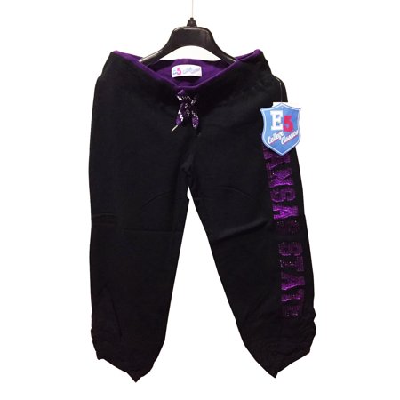 Kansas State Wildcats Women's Black & Purple Sweatpants Size