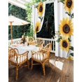 thumbnail image 5 of nqOlkjepod Outdoor Curtains for Patio Waterproof, Yellow Sunflower Outdoor Privacy Panels Grommet, Summer Floral Farmhouse Blackout Outside Curtains for Porch/Cabana/Pergola 54"x108", 2 Panels, 5 of 8