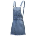 thumbnail image 3 of Loalirando Women's Camouflage Flag Print Adjustable Strap Short Denim Overalls Suspender Skirt with Pockets, 3 of 5