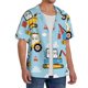 thumbnail image 2 of Fotbe Building Truck Camisa Estampada de Manga Corta para Hombre, Casual de Verano, Estilo Playero, Sin Arrugas-X-Large, 2 of 5