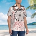 thumbnail image 3 of Honeii Dreamcatcher With Owl Print Men’s Hawaiian Shirt,Classic Button-Down Short Sleeve Shirt, for Beach, Vacation, and Outdoor Activities,Medium, 3 of 7