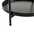 thumbnail image 5 of 2-Tier Folding End Table Metal Round Side Table with Removable Tray for Living Room(15.2”Dx20”H),Small Folding Accent Table, 5 of 7