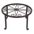 thumbnail image 2 of Loewten Plant Stand Floor Flower Pot Rack, Strong Load-bearing Black Antirust Plant Stand With Wrought Iron For Family For Floors Decks, Terraces, Lawns And Gardens, 2 of 8