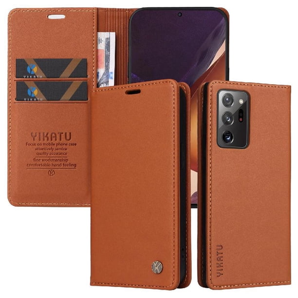 Funda para Samsung Galaxy Note 20 Ultra Estuche de Cuero PU Tipo Cartera con Ranuras para Tarjetas y Cierre Magnético