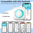 thumbnail image 3 of Riwcyla Pocket Printer Portable Thermal Printer Machine Wireless Connection 203DPI for Picture Label DIY Handcraft List Meno Notes Journal Receipt Paper Instant Sticker with 1 Roll Thermal Paper+1, 3 of 6