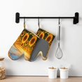 thumbnail image 6 of Cauagu Beautiful Golden Sunflower Field Print Oven Mitts 2 Piece Set,BBQ Gloves Grilling Gloves Kitchen Silicone Oven Gloves Heat Resistant Oven Mitts for Barbecue Cooking & Baking, 6 of 6