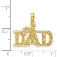 thumbnail image 4 of Auriga 14K Yellow Gold #1 Dad Charm Pendant for Women (L-16.4 mm,W-22.1 mm), 4 of 6