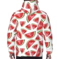 thumbnail image 7 of Lsque Hand Drawn Watermelon Pattern Casual Men's Hoodie,Hooded Sweatshirt with Kangaroo Pocket,Pullover Hoodie-4X-Large, 7 of 7