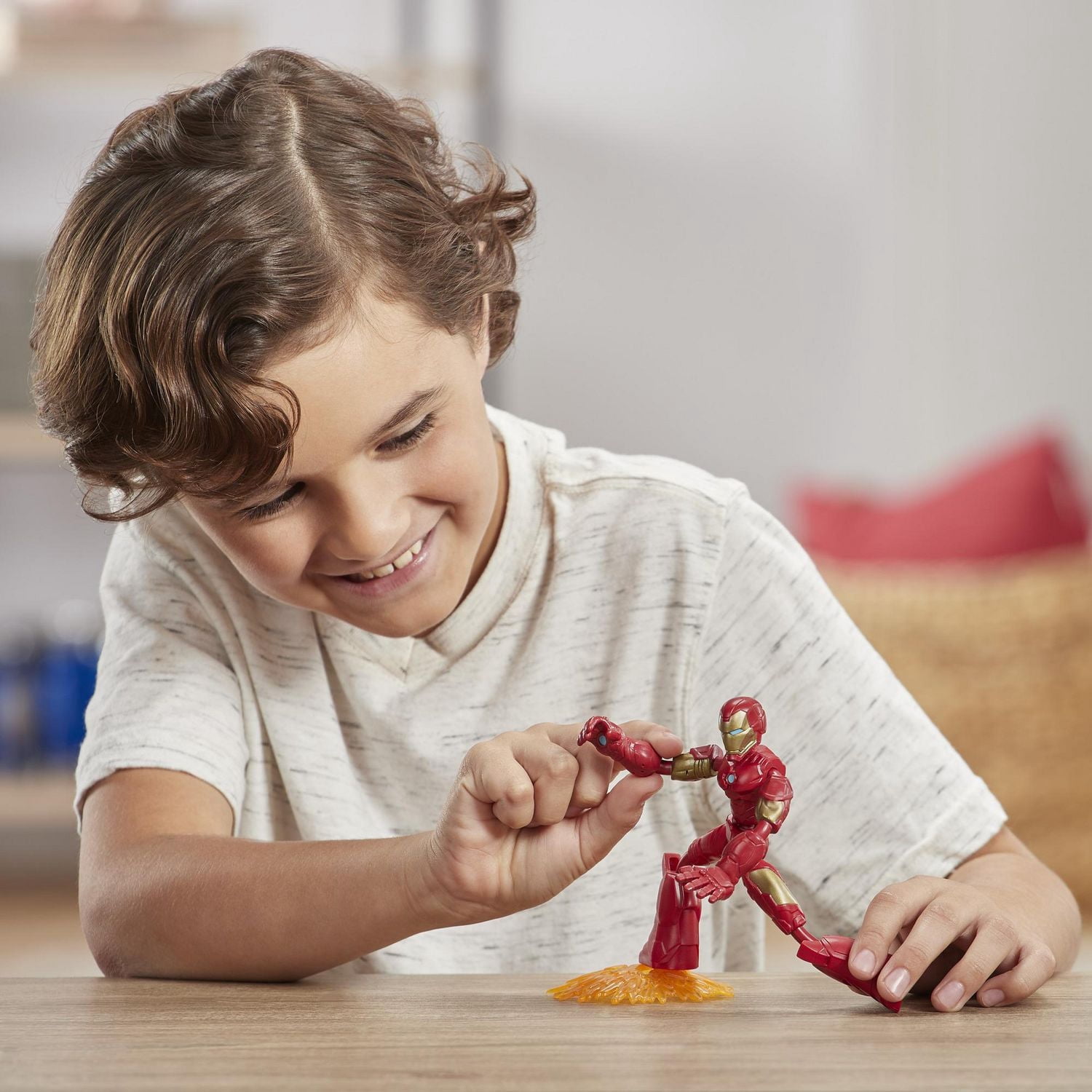 Marvel Avengers Bend And Flex Action Figure Toy, 6-Inch Flexible Iron Man Figure, Includes Blast Accessory