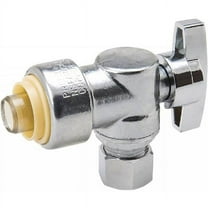 B&K Industries Brass Push Angle Valve - 1/2 In. PF x 3/8 In. OD