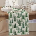 thumbnail image 4 of Christmas Winter Table Runner 13.8x108 Inch, Merry Christmas Green Pine Trees Table Decors for Seasonal Xmas Holiday Farmhouse Home Kitchen Dining Party, 4 of 6