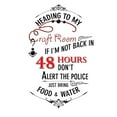 thumbnail image 3 of CafePress - Heading To My Craft Room Pajamas - Women's Short Sleeve Print T-Shirt and Pants Light Cotton Pajama Set, 3 of 7