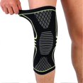 thumbnail image 3 of Breathable Weaving Sleeve Support for Running Climbing Nylon Knee Brace Pad(Black green M), 3 of 4