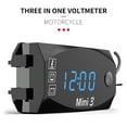 thumbnail image 3 of 6V-30V Motorcycle Electronic Clock Thermometer Voltmeter Three-In-One IP67 Waterproof Dust-proof LED Watch with  Large Screen Digital Display, 3 of 9