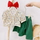 thumbnail image 2 of Gibobby Conjunto de pants para niños Niñass Floral Floral Recortada Blusa Y Vestido Traje Playsuit Ropa Verano Al Libre(A, 3-4 Años), 2 of 5