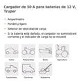 thumbnail image 2 of Cargador Para Baterías De 50 A Automotriz De 12 V Truper, 2 of 2